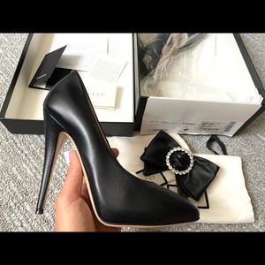 Nappa Charlotte Gucci Leather Pumps